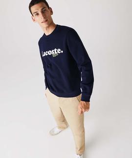 SUDADERA LACOSTE SPORT CON LOGO AZUL MARINO