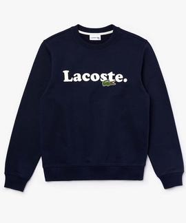 SUDADERA LACOSTE SPORT CON LOGO AZUL MARINO