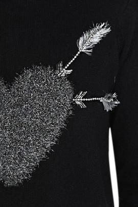 JERSEY EVOLS CON CORAZON DE LUREX NEGRO