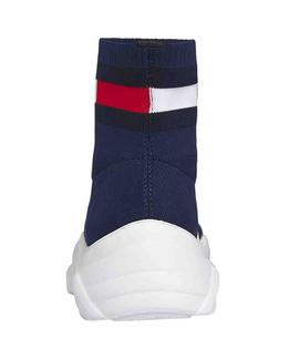 TOMMY JEANS FLAT SOCK BOOT SPORT NAVY