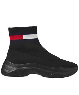 tommy jeans flat sock boot