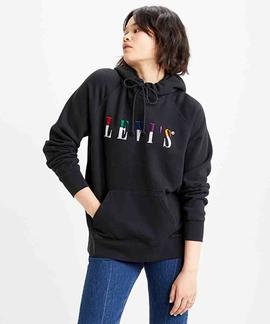 GRAPHIC SPORT HOODIE SERIF SPLIT MULTICOLOR CAVIAR