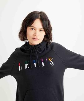 GRAPHIC SPORT HOODIE SERIF SPLIT MULTICOLOR CAVIAR