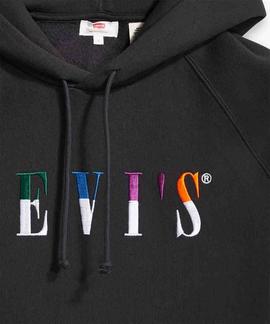 GRAPHIC SPORT HOODIE SERIF SPLIT MULTICOLOR CAVIAR