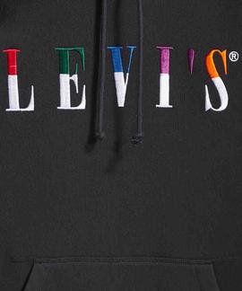 GRAPHIC SPORT HOODIE SERIF SPLIT MULTICOLOR CAVIAR