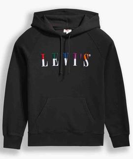 GRAPHIC SPORT HOODIE SERIF SPLIT MULTICOLOR CAVIAR