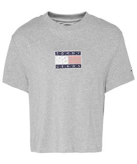 TJW STAR AMERICANA FLAG TEE LIGHT GREY HEATER