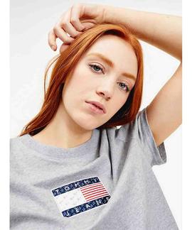 TJW STAR AMERICANA FLAG TEE LIGHT GREY HEATER