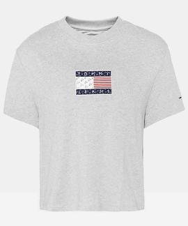 TJW STAR AMERICANA FLAG TEE LIGHT GREY HEATER