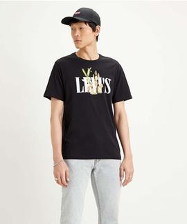 GRAPHIC CREWNECK TEE SSNL SERIF JET BLACK