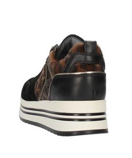 SNEAKER I013290D 100 NEGRO / LEOPARDO