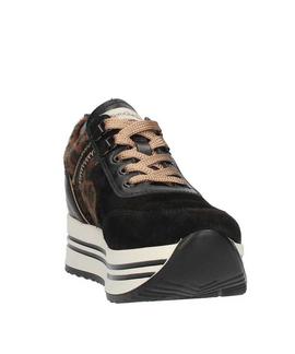 SNEAKER I013290D 100 NEGRO / LEOPARDO