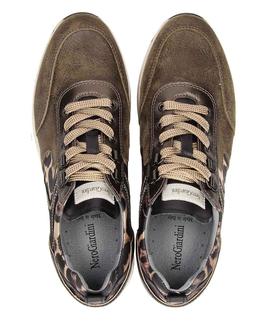 SNEAKER I013291D 510 VERDE MILITAR / LEOPARDO