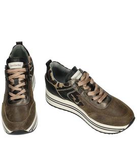 SNEAKER I013291D 510 VERDE MILITAR / LEOPARDO