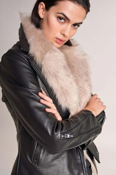 Roberto Verino Abrigo Con Chaleco Interior Chaleco Cazadora Cuero