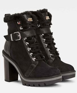 TOMMY WARM LINED HIGH HEEL BOOT BLACK