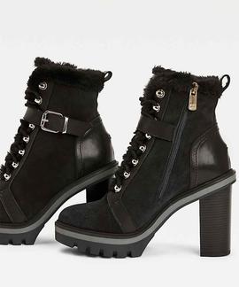 TOMMY WARM LINED HIGH HEEL BOOT BLACK