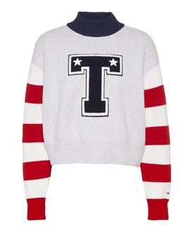 TJW VARSITY SWEATER SILVER GREY HEATHER