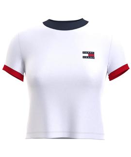TJW BADGE RINGER TEE WHITE