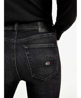 PANTALÓN VAQUERO NORA MID RISE SKINNY FIT ANKLE ZIP BLACK