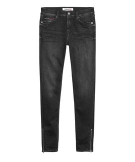 PANTALÓN VAQUERO NORA MID RISE SKINNY FIT ANKLE ZIP BLACK