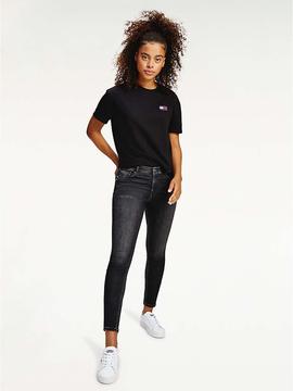 PANTALÓN VAQUERO NORA MID RISE SKINNY FIT ANKLE ZIP BLACK