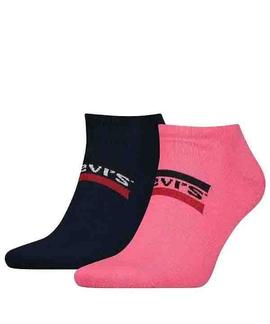LEVIS 168NDL MID CUT SPORTSWEAR 2 PACK PINK COMBO