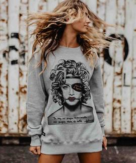 SUDADERA UNISEX MADONNA GRIS