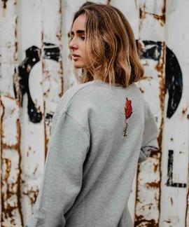 SUDADERA UNISEX MADONNA GRIS