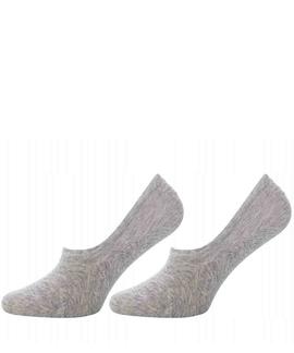 TH WOMEN FOOTIE 2 PACK MIDDLE GREY MELANGE