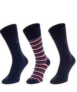 TH MEN SOCK 3 PACK LOGO GIFTBOX DARK NAVY