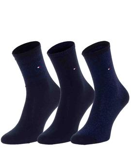 TH WOMEN SOCK 3 PACK GIFTBOX NAVY - BLUE