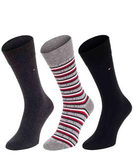 TH MEN SOCK 3 PACK LOGO GIFT BOX BLACK