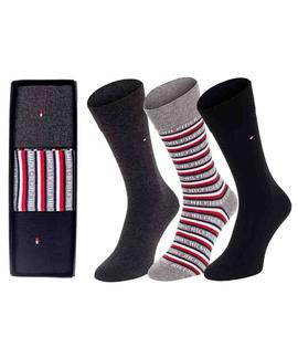 TH MEN SOCK 3 PACK LOGO GIFT BOX BLACK