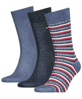 TH MEN SOCK 3 PACK LOGO GIFT BOX JEANS