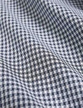 SLIM DOBBY HOUNDSTOOTH SHIRT CARBON NAVY / WHITE