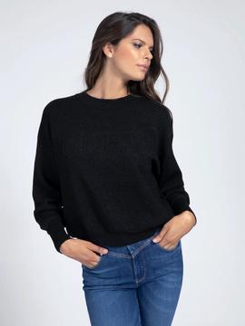 TARA RN SWEATER BLACK LUREX