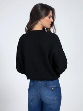 TARA RN SWEATER BLACK LUREX