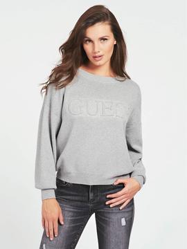 TARA RN SWEATER GREY MELANGE LUREX