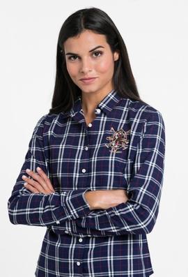 CAMISA M TARTAN AZUL MARINO