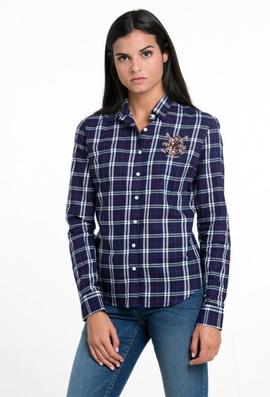 CAMISA M TARTAN AZUL MARINO