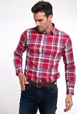 CAMISA H TARTAN ROJA