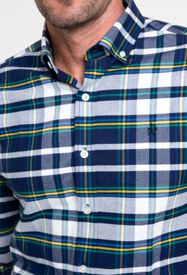 CAMISA H TARTAN BLANCA