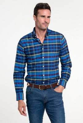 CAMISA H TARTAN AZUL