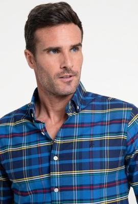 CAMISA H TARTAN AZUL