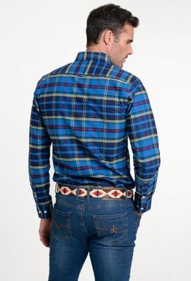 CAMISA H TARTAN AZUL