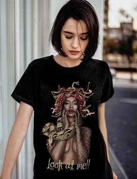 CAMISETA UNISEX MEDUSA NEGRA