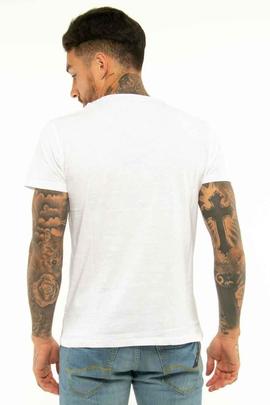 CAMISETA M.C HOMBRE ESTAMPADA BLANCA