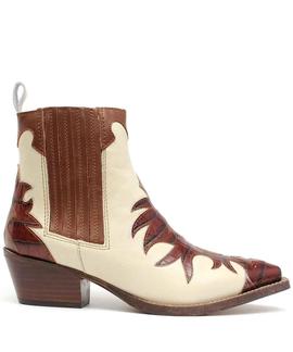 BOTIN CAMPERO 4059-7204 BEIGE Y MARRON