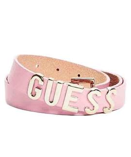 LOGO LEATHER BELT SECRET PINK